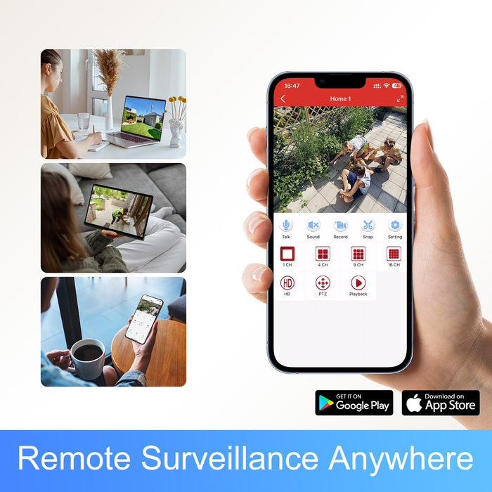 Wireless Security Camera System, 10CH with 8 3MP Cameras, 3TB HDD (Copy) (Copy)